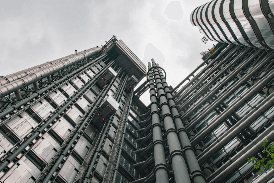 Photo of an electric power plant as a section background